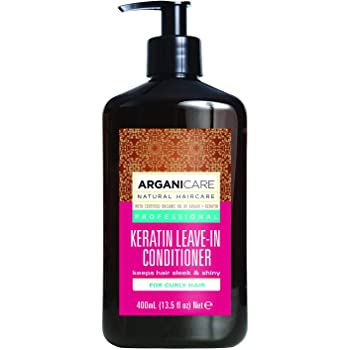 Arganicare Keratin oil leave –in conditioner- Nenuplaunamas plaukų kondicionierius su keratinu sausiems ir pažeistiems plaukams