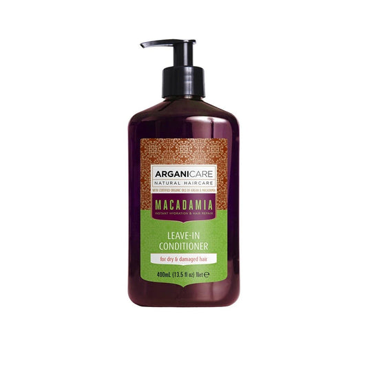 Arganicare Macadamia oil leave –in conditioner- Drėkinamas nenuplaunamas kondicionierius su makadamijos aliejumi