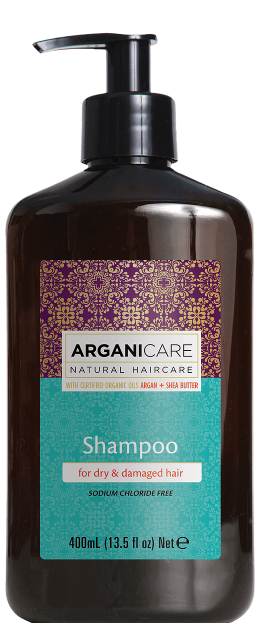 Arganicare - Shampoo for Dry & Damaged hair- plaukus atstatantis šampūnas 400 ml.