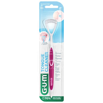 GUM 2 in 1, liežuvio valiklis grandiklis su šepetėliu