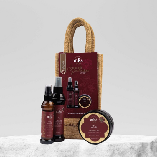 MKS ECO ‘’Retail Holiday Gift Set’’ plaukų ir kūno priežiūros rinkinys su dovanų krepšiu 