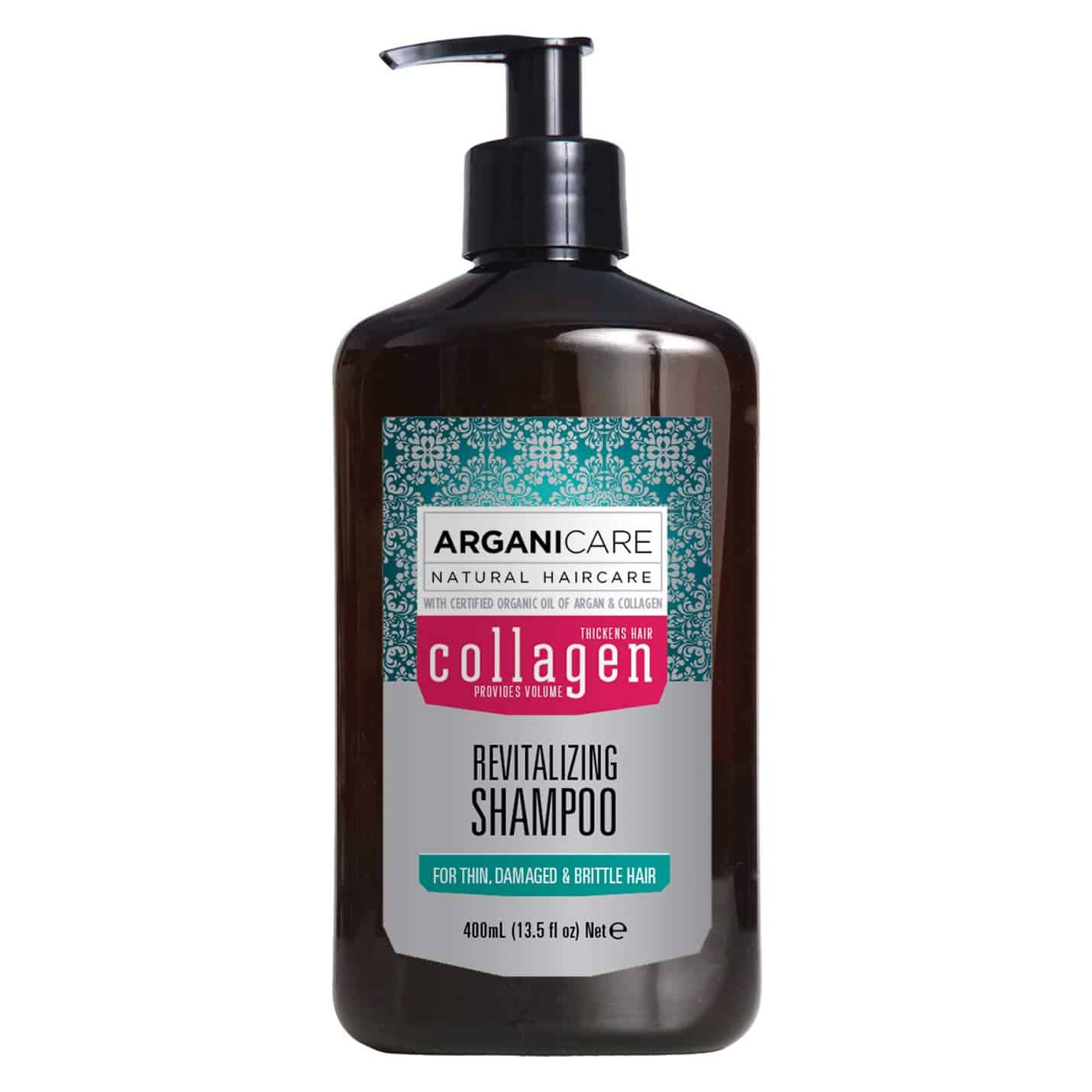 Arganicare revitalizing shampoo-Atgaivinantis šampūnas su kolagenu