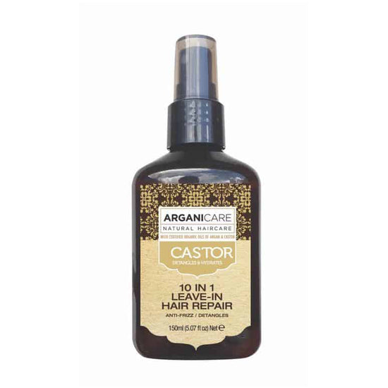 Arganicare  Ricin 10 in 1 Leave in hair repair- Plaukų kremas su 10 veikimo galimybių su ricinos aliejumi.