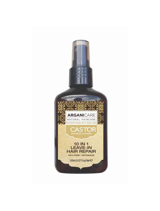Arganicare  Ricin 10 in 1 Leave in hair repair- Plaukų kremas su 10 veikimo galimybių su ricinos aliejumi.