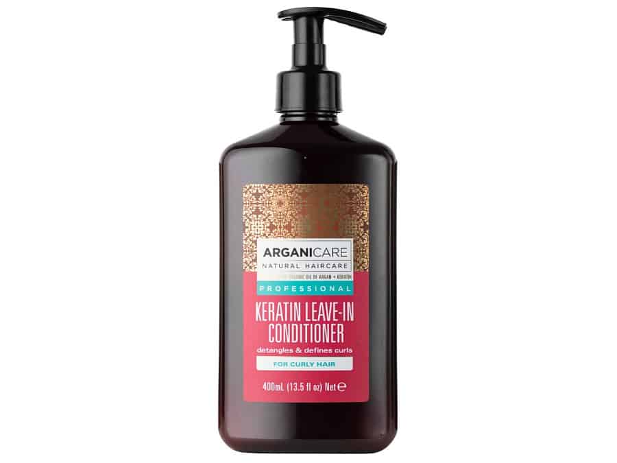 Arganicare Keratin oil leave – in conditioner - Nenuplaunamas plaukų kondicionierius su keratinu garbanotiems plaukams