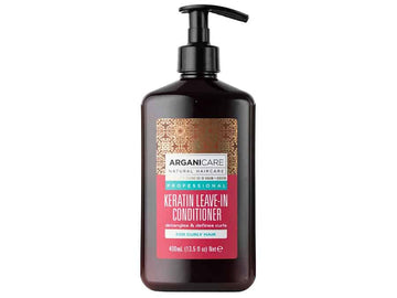Arganicare Keratin oil leave – in conditioner - Nenuplaunamas plaukų kondicionierius su keratinu garbanotiems plaukams