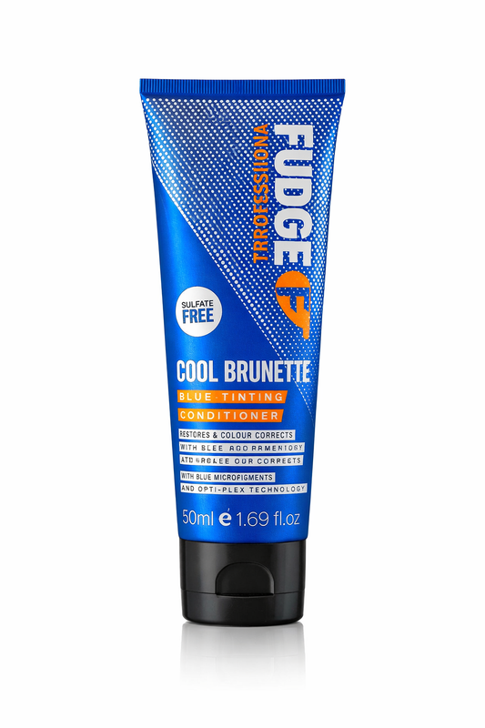 Fudge Professional Cool Brunette Blue Toning Shampoo – mėlynasis tonizuojantis šampūnas tamsiems plaukams, 50 ml