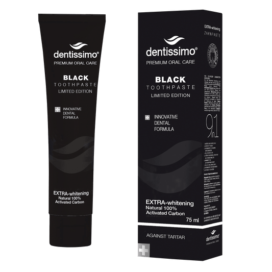 Dentissimo Black Extra Whitening balinamoji dantų pasta