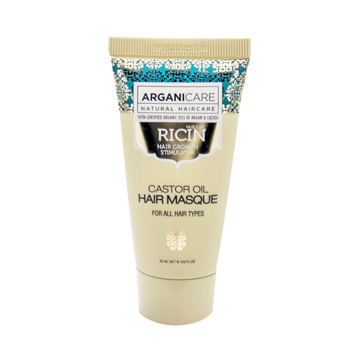 Arganicare plaukų kaukė su ricinos aliejumi 50ml.