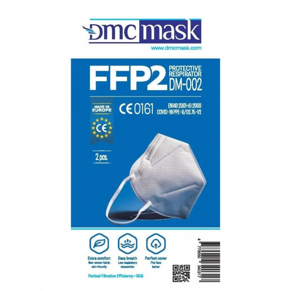 Dm2000 Mask Respiratorius DMC MASK FFP2, 2 vnt – koralu.lt