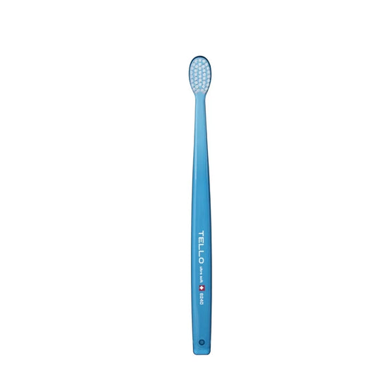 TELLO ULTRA SOFT 6240, itin minkštas dantų šepetėlis mėlynos spalvos