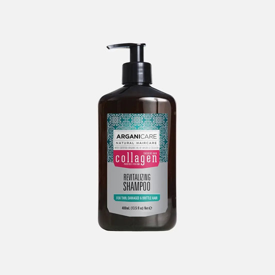 Arganicare revitalizing shampoo-Atgaivinantis šampūnas su kolagenu 400 ml.