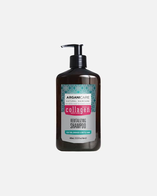 Arganicare revitalizing shampoo-Atgaivinantis šampūnas su kolagenu 400 ml.