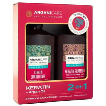 Arganicare Keratin plaukų priežiūros rinkinys