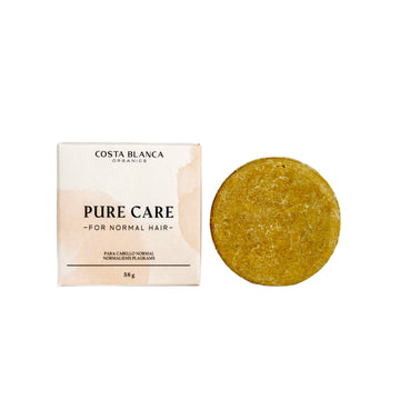 Costa Blanca Organics „Pure Care“ kietasis šampūnas normaliems plaukams – 58 g