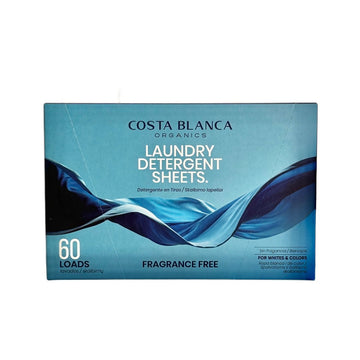 Costa Blanca Organics bekvapiai skalbimo lapeliai – 60 skalbimų