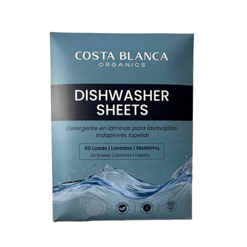 Costa Blanca Organics indaplovės plovimo lapeliai – 30 vnt. / iki 60 plovimų