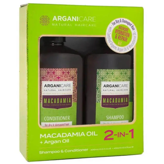 Arganicare Macadamia plaukų priežiūros rinkinys