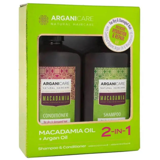 Arganicare Macadamia plaukų priežiūros rinkinys