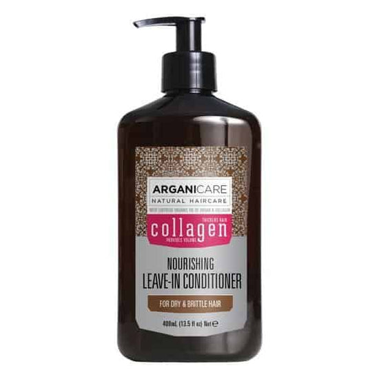 Arganicare nourishing leave-in conditioner-Maitinantis nenuplaunamas kondicionierius sausiems, trapiems plaukams su kolagenu