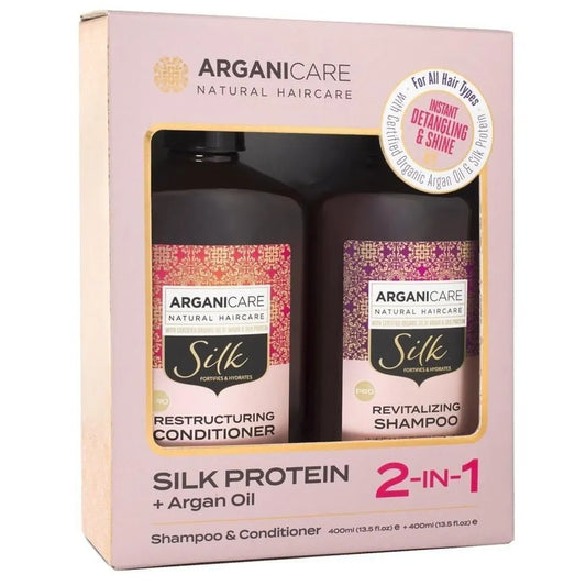 Arganicare Silk plaukų priežiūros rinkinys