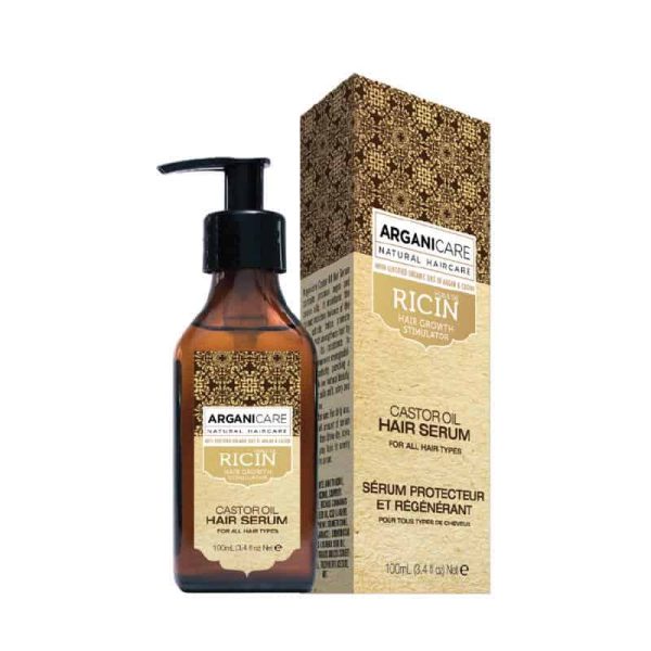 Arganicare Ricin oil Hair Serum for all types hair- Plaukų serumas su ricinos aliejumi.
