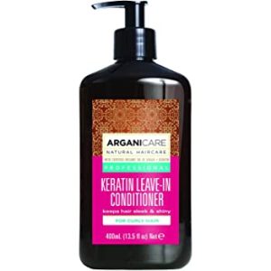 Arganicare Keratin oil leave –in conditioner- Nenuplaunamas plaukų kondicionierius su keratinu sausiems ir pažeistiems plaukams
