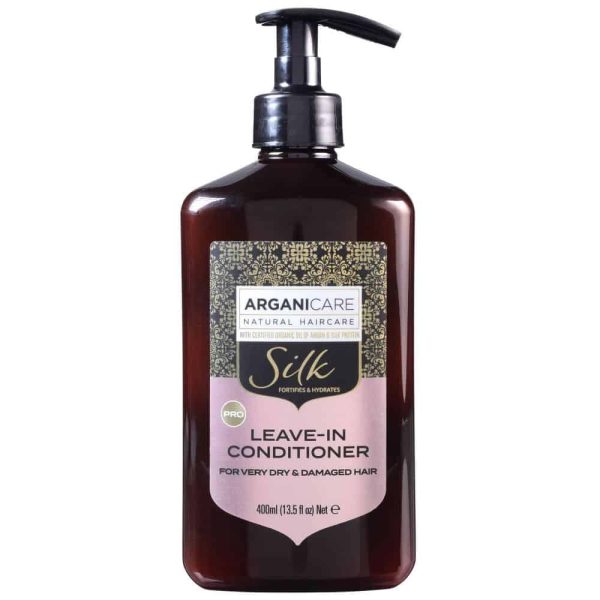 Arganicare Silk Leave in Conditioner - Nenuplaunamas plaukų kondicionierius labai sausiems, pažeistiems plaukams