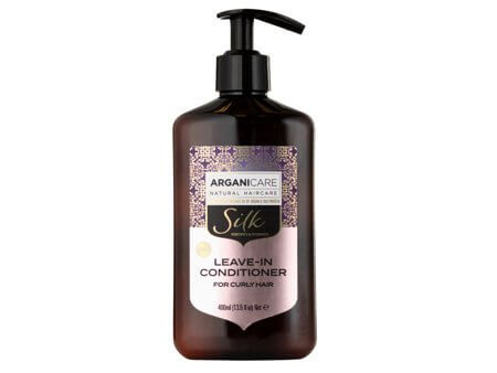 Arganicare Silk Leave in Conditioner- Nenuplaunamas plaukų kondicionierius su šilko proteinas ir argano aliejumi garbanotiems plaukams